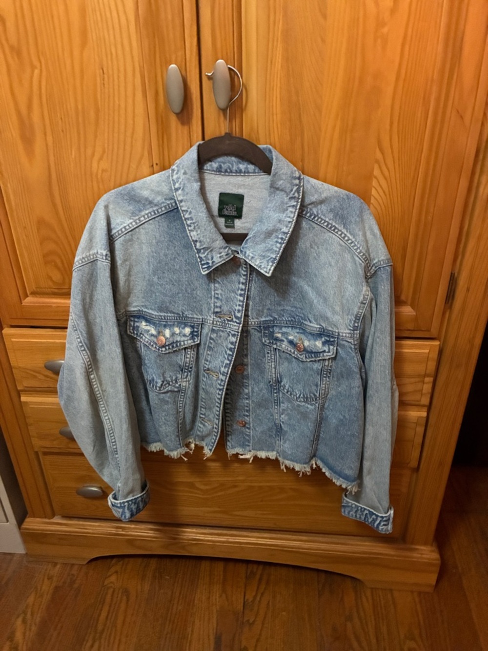 Wild Fable Distressed Light Blue Denim Jacket